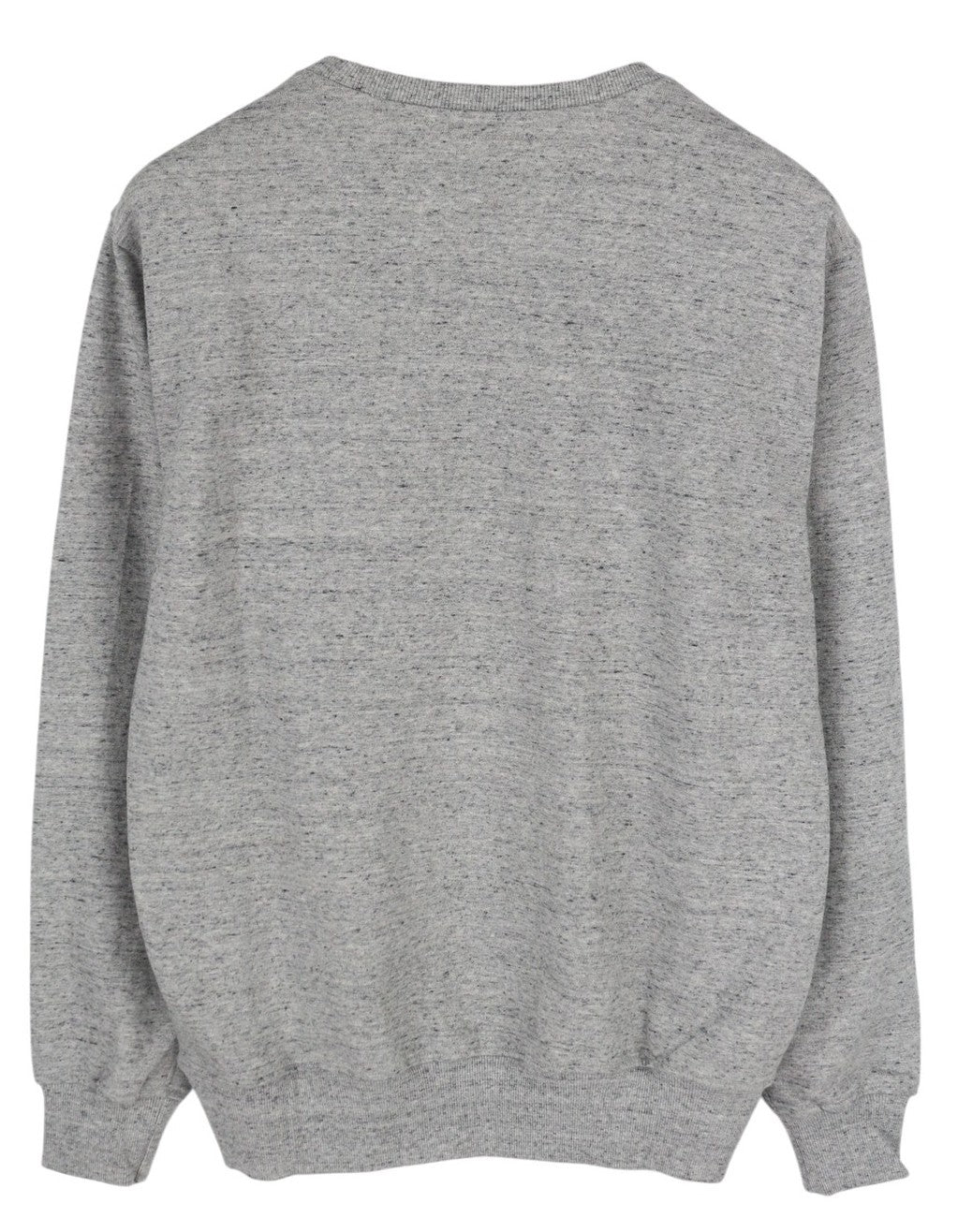 GOOD GENES Men Sweatshirt M Grey Melange Patterned Crew Neck Front Logo Pullover