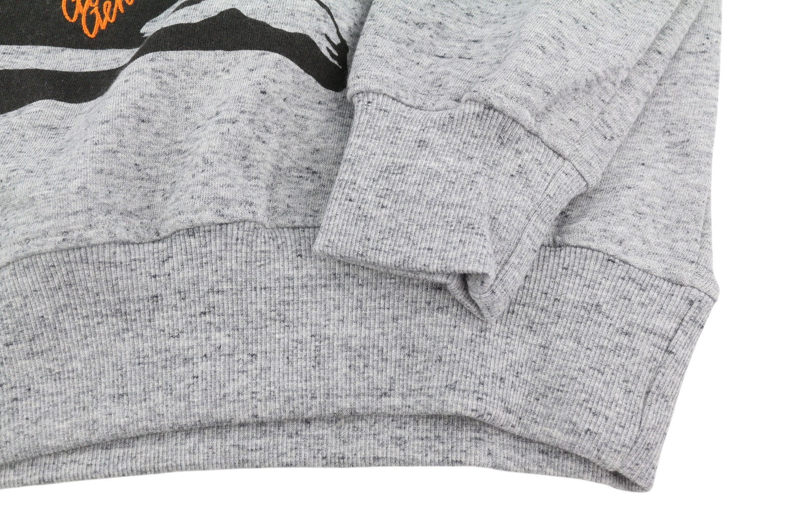 GOOD GENES Men Sweatshirt M Grey Melange Patterned Crew Neck Front Logo Pullover