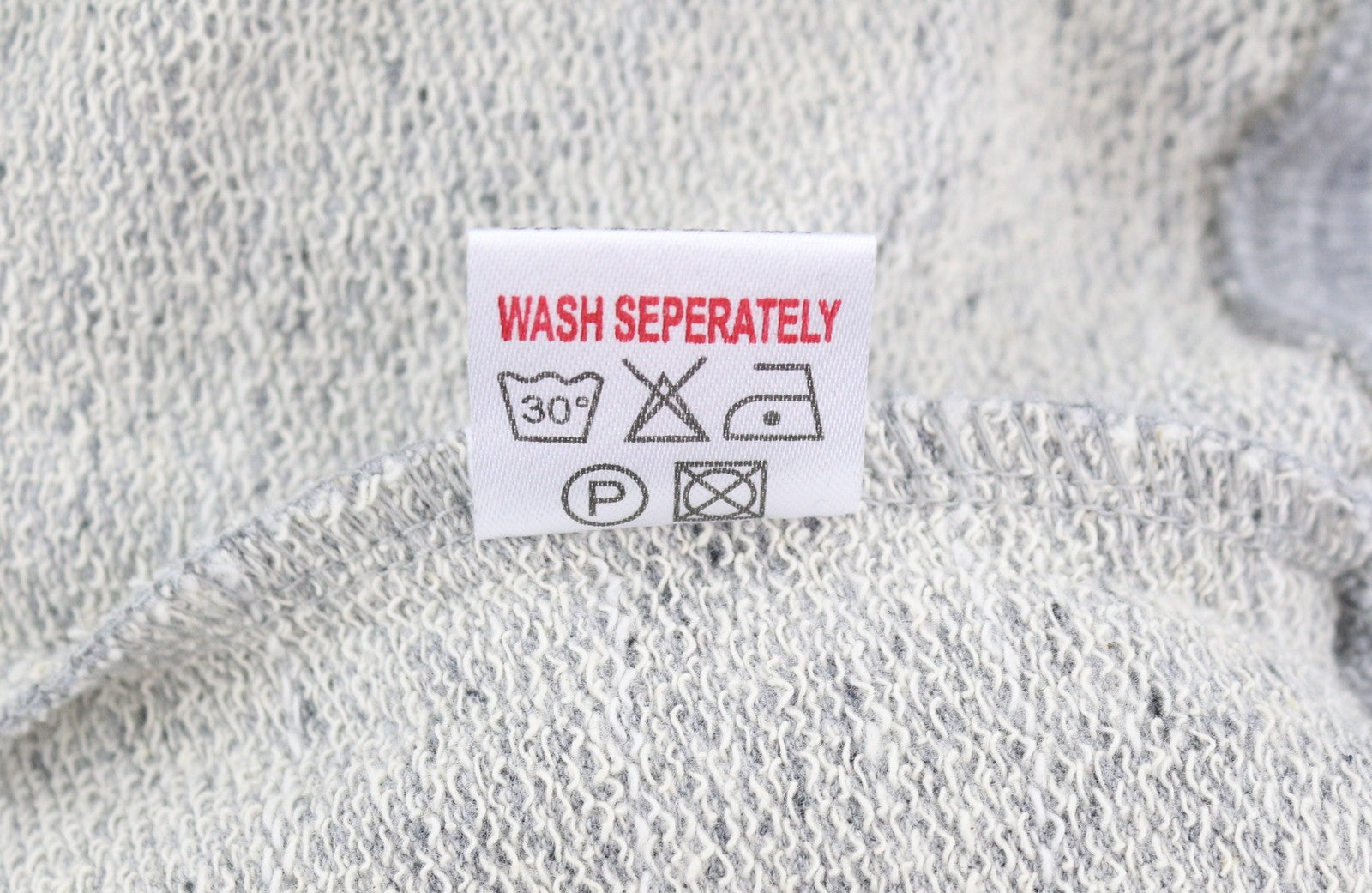 GOOD GENES Men Sweatshirt M Grey Melange Patterned Crew Neck Front Logo Pullover