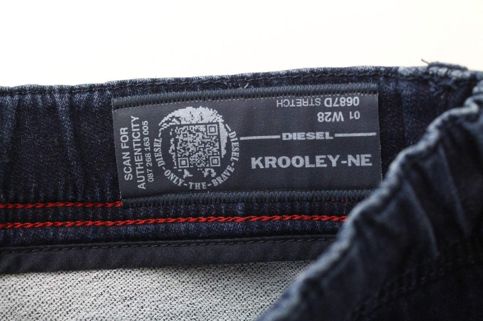 DIESEL Krooley-NE 0687D Men's W28 Jogg Sweat Blue Wash Slim Fit Cotton Stretch