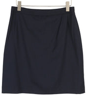 SUITSUPPLY Women Skirt W32 Dark Blue Wool Patterned Lined Pencil Knee-Length
