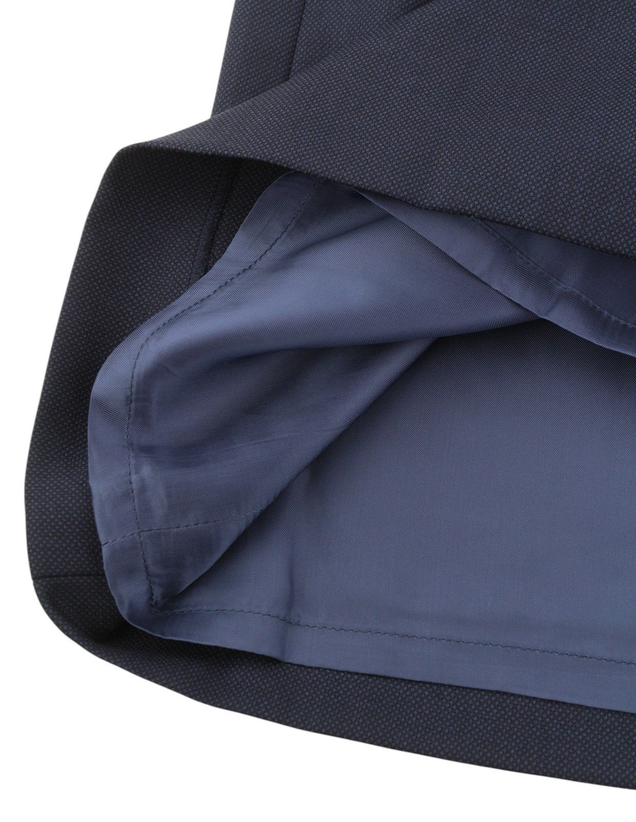 SUITSUPPLY Women Skirt W32 Dark Blue Wool Patterned Lined Pencil Knee-Length