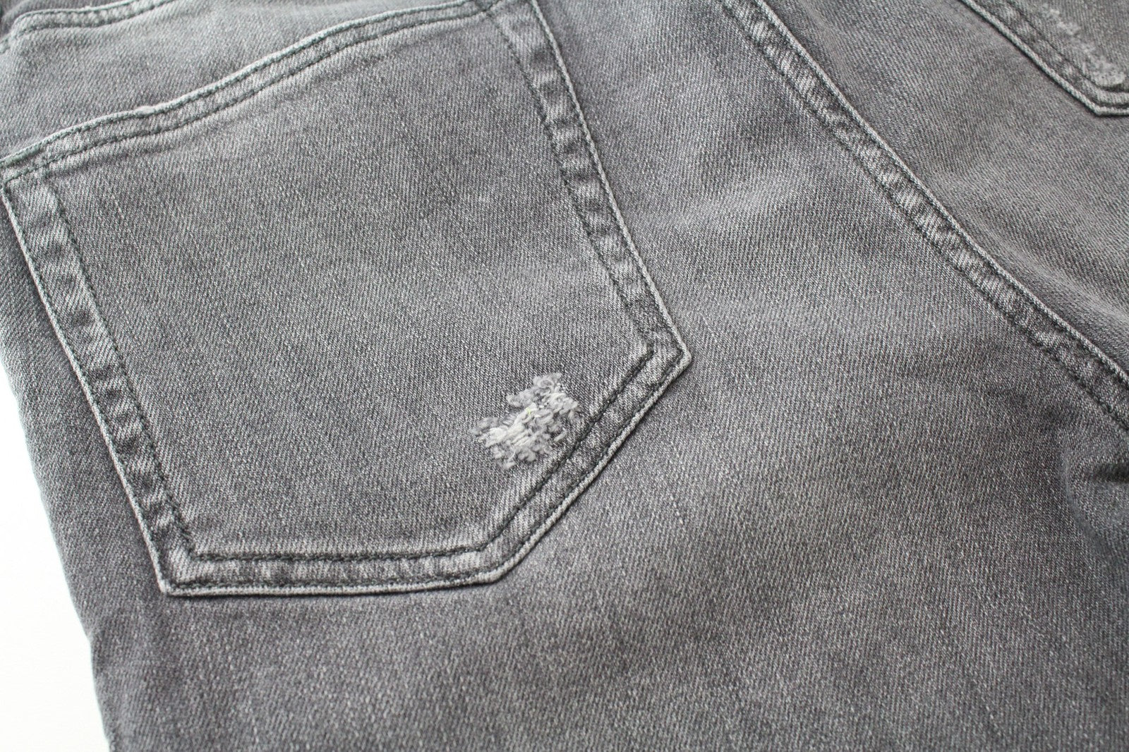 DIESEL D-Eetar 0890F Men's W28/L30 Jeans Ripped Grey Cotton Stretch Tapered Fit