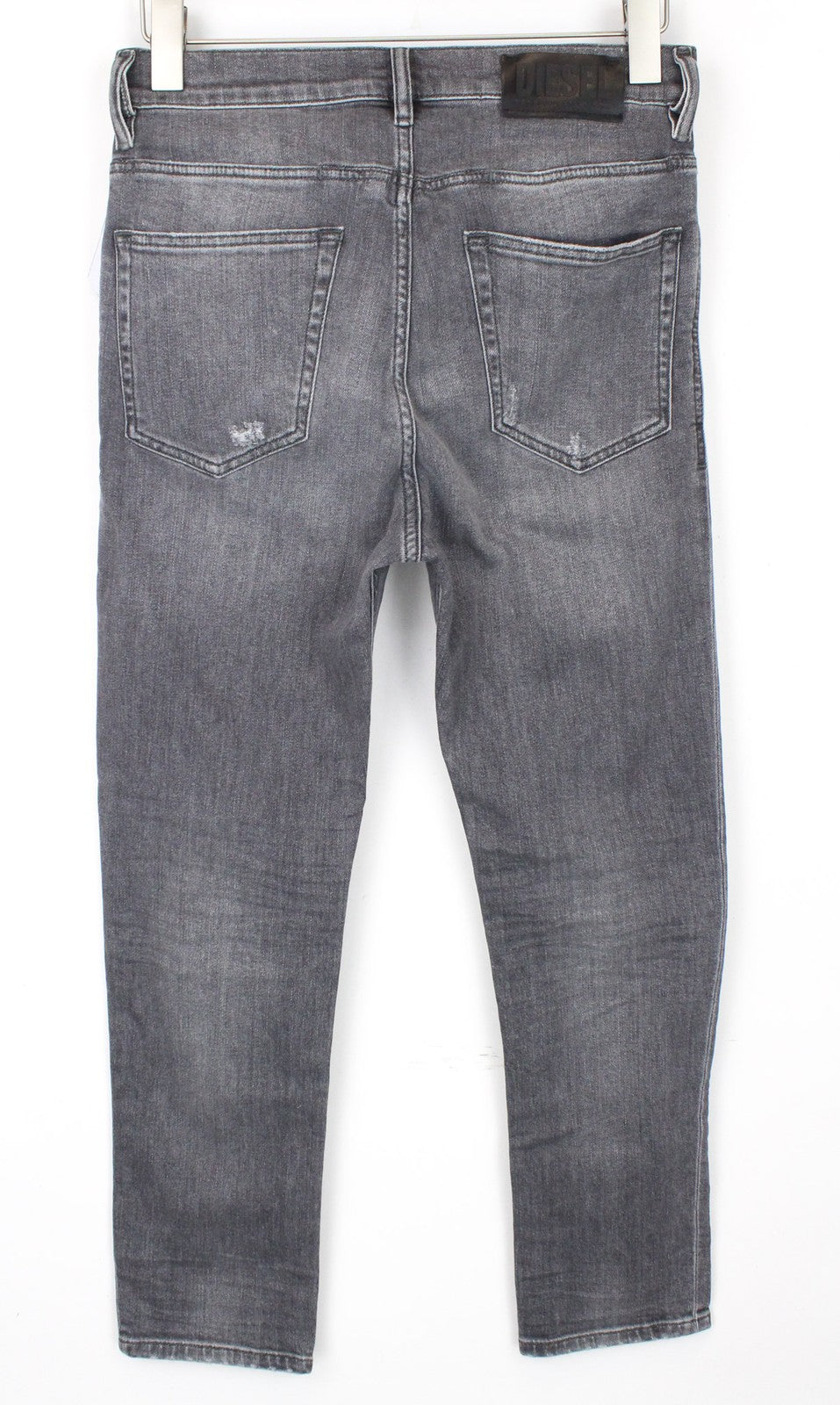 DIESEL D-Eetar 0890F Men's W28/L30 Jeans Ripped Grey Cotton Stretch Tapered Fit