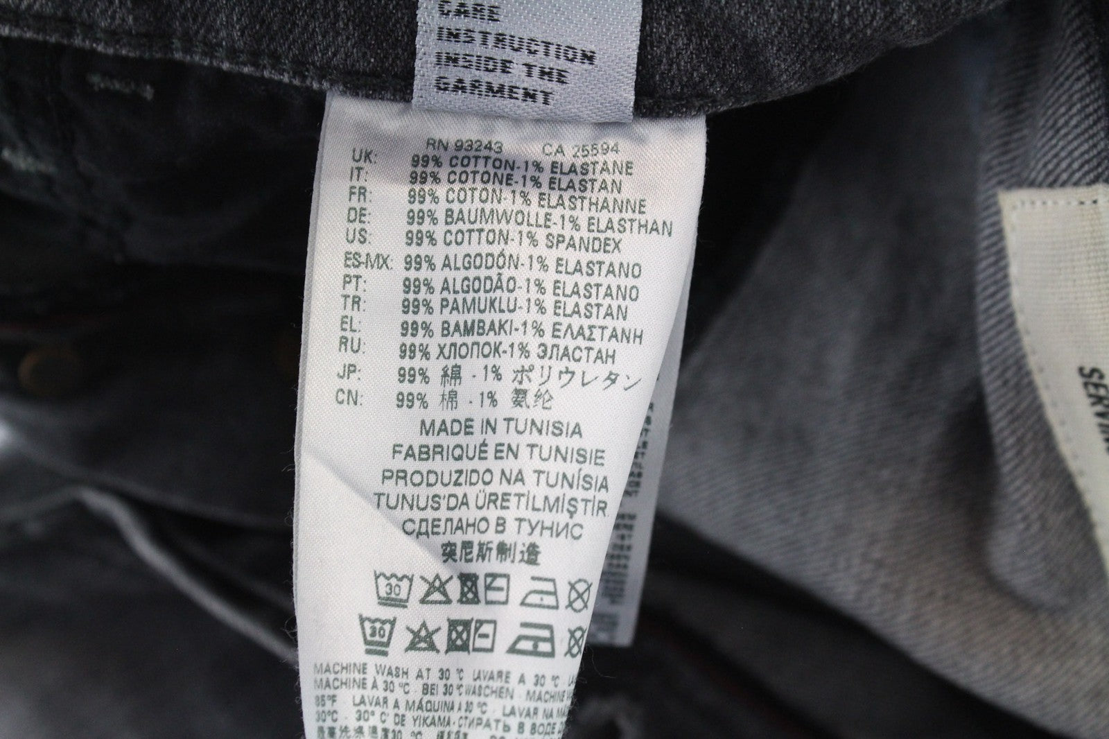 DIESEL D-Eetar 0890F Men's W28/L30 Jeans Ripped Grey Cotton Stretch Tapered Fit