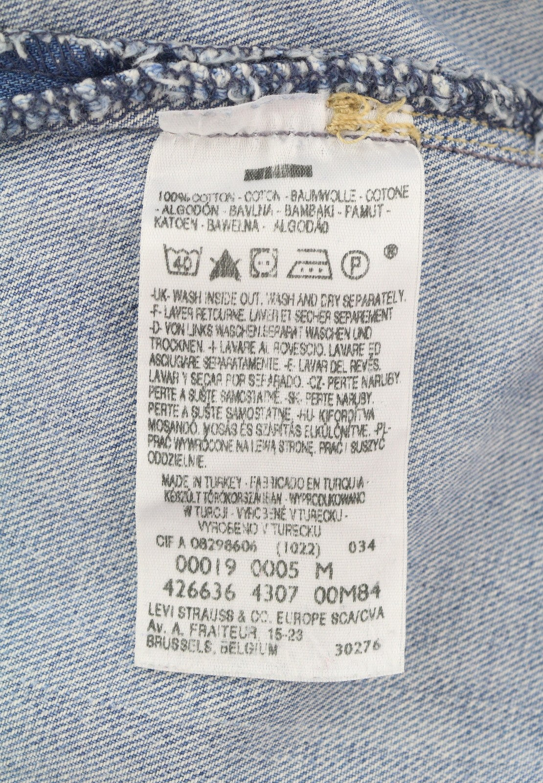 LEVI'S Engineered Men Shorts M Blue Denim Washed Faded Whiskers Drop Crotch