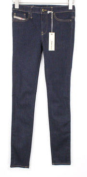 DIESEL Skinzee 0813C Women's W26/L32 Jeans Super Slim Stretch Blue Skinny Cotton