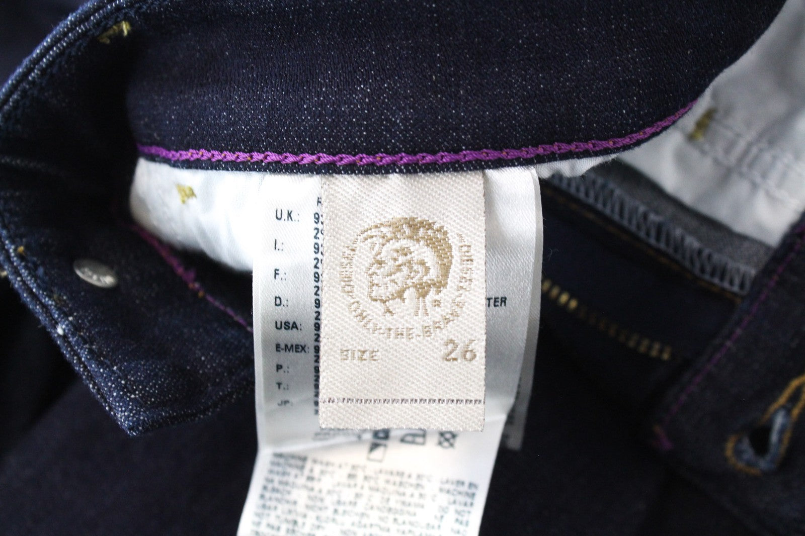 DIESEL Skinzee 0813C Women's W26/L32 Jeans Super Slim Stretch Blue Skinny Cotton