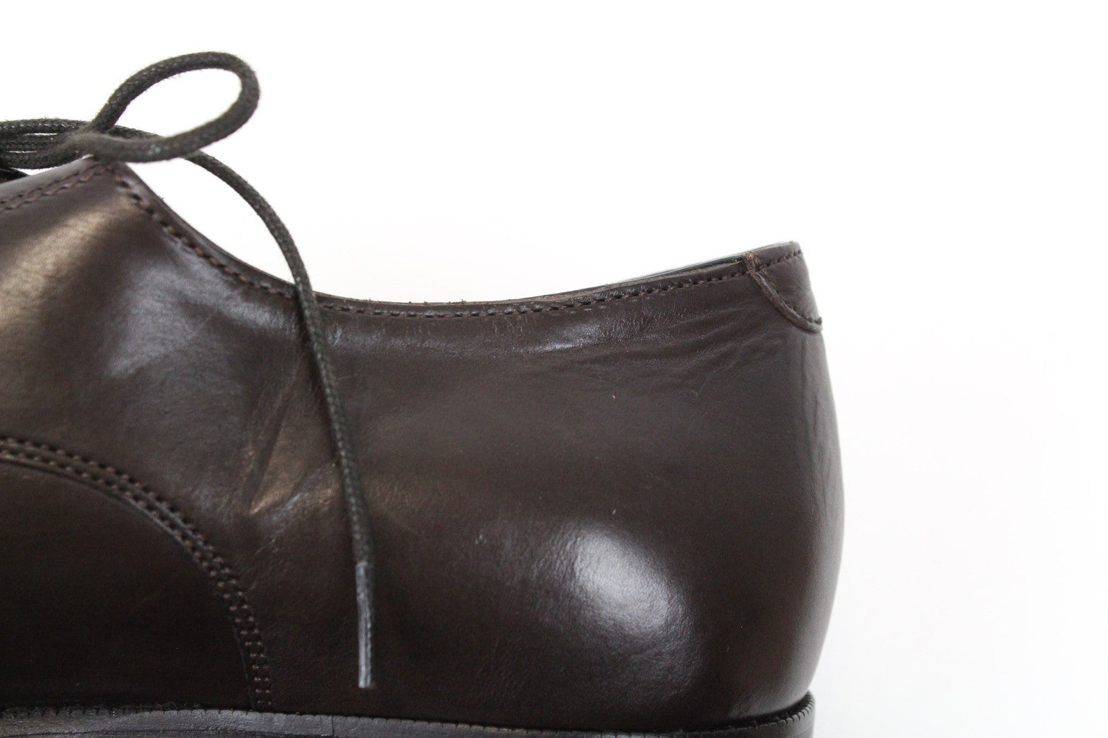 SUITSUPPLY Men's EU41.5 Dark Brown Leather Calfskin Classic Formal Derby Shoes