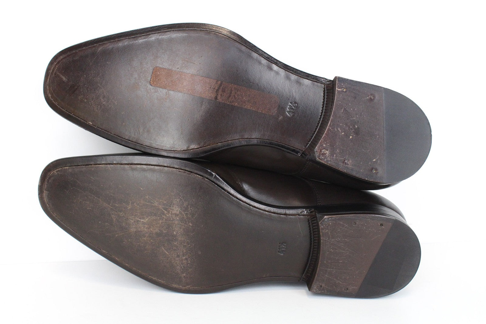 SUITSUPPLY Men's EU41.5 Dark Brown Leather Calfskin Classic Formal Derby Shoes