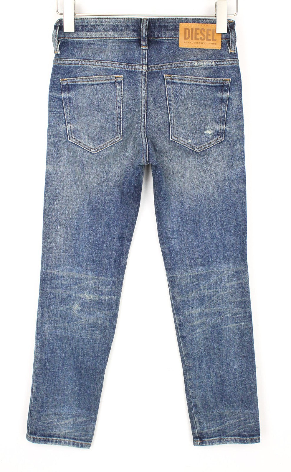 DIESEL D-Rifty 0890Y Women's W23/L30 Jeans Slim Fit Distressed Low Waist Blue