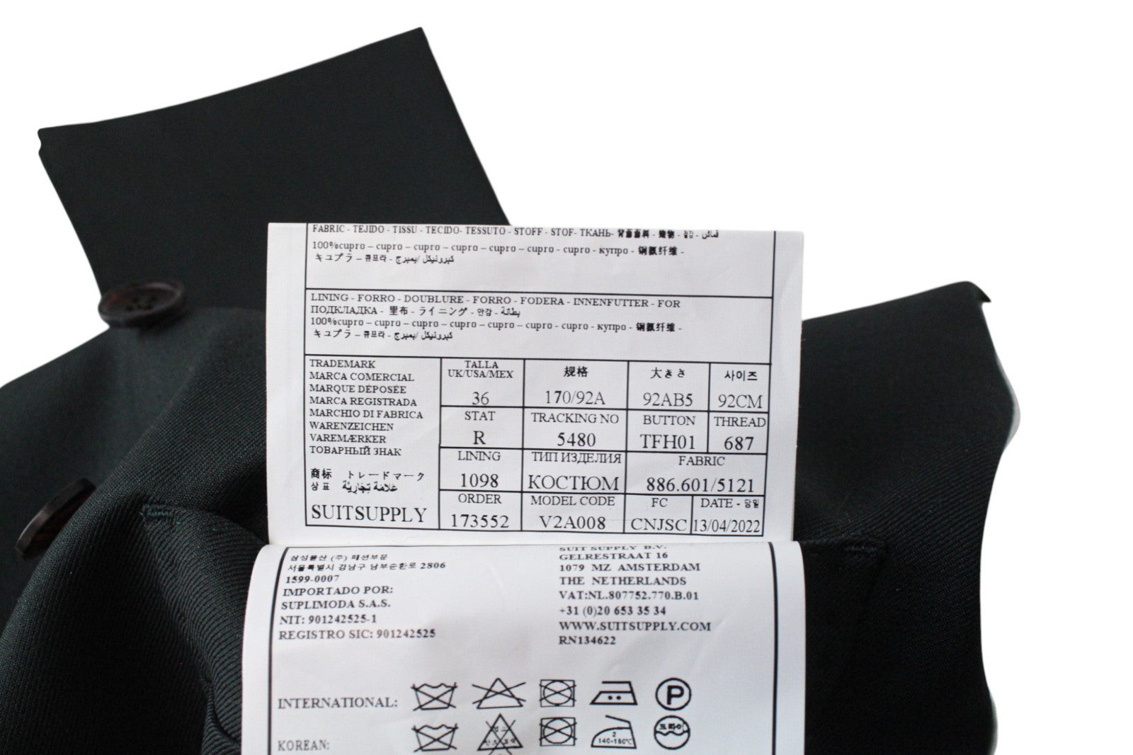 SUITSUPPLY Ferrara Men's UK36R Suit 2 Piece Waistcoat Trousers Pure Wool Green