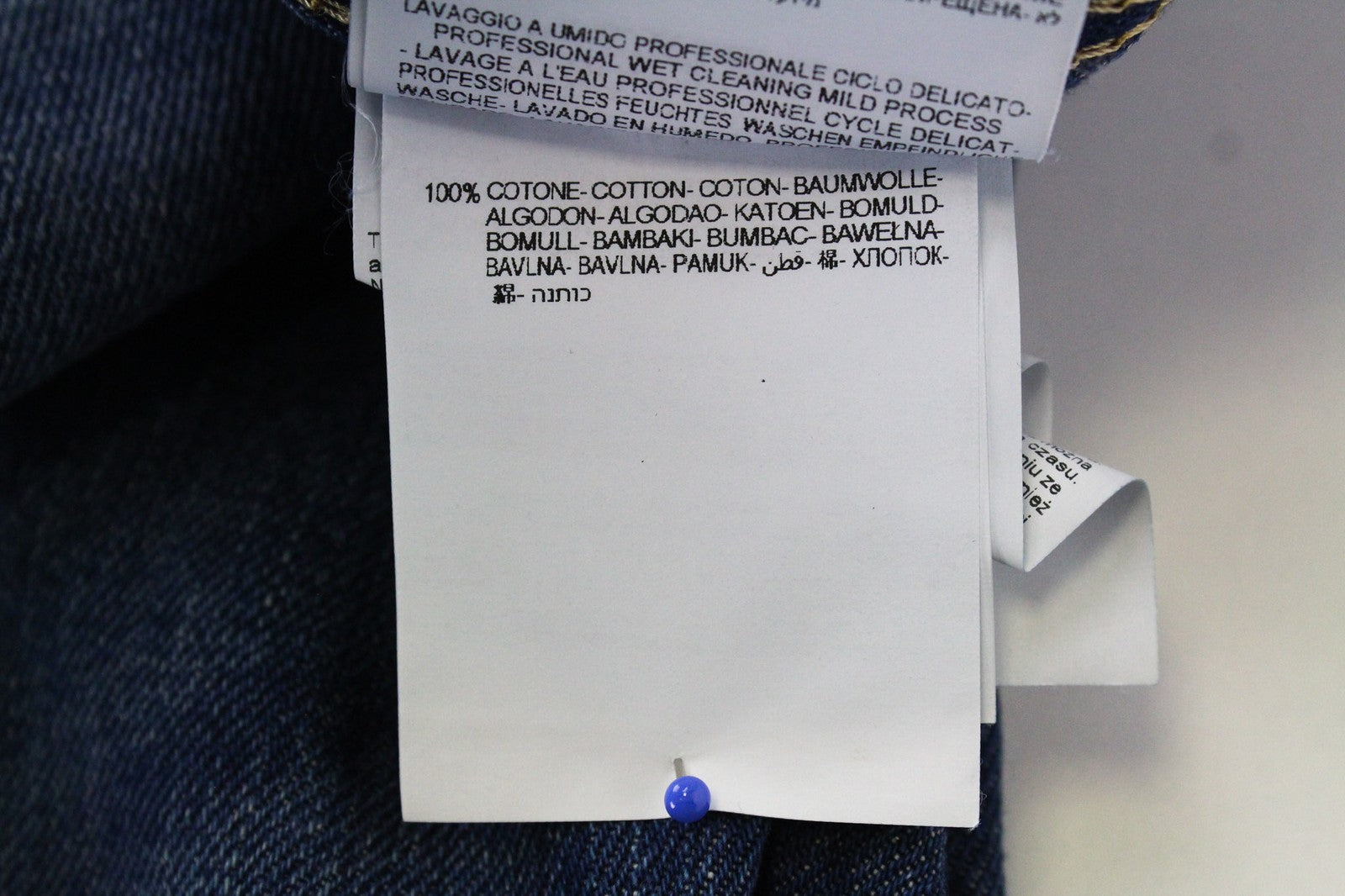 REPLAY Grover Men's W30/L34 Jeans Straight Fit Washed Distressed Cotton Blue