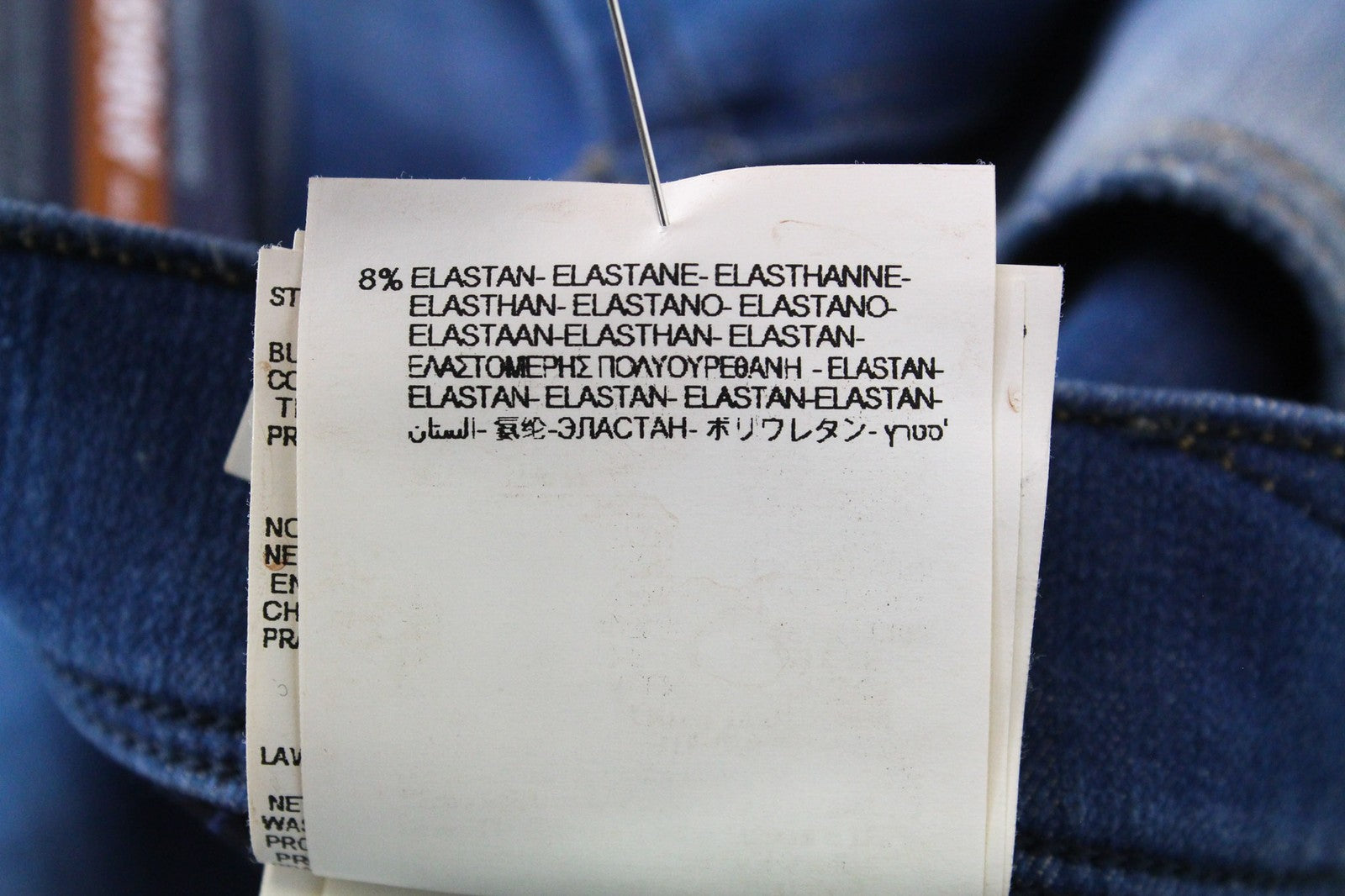 REPLAY Anbass Men's W30/L32 Jeans Slim Fit 5-Pocket Stretch Blue Washed Cotton