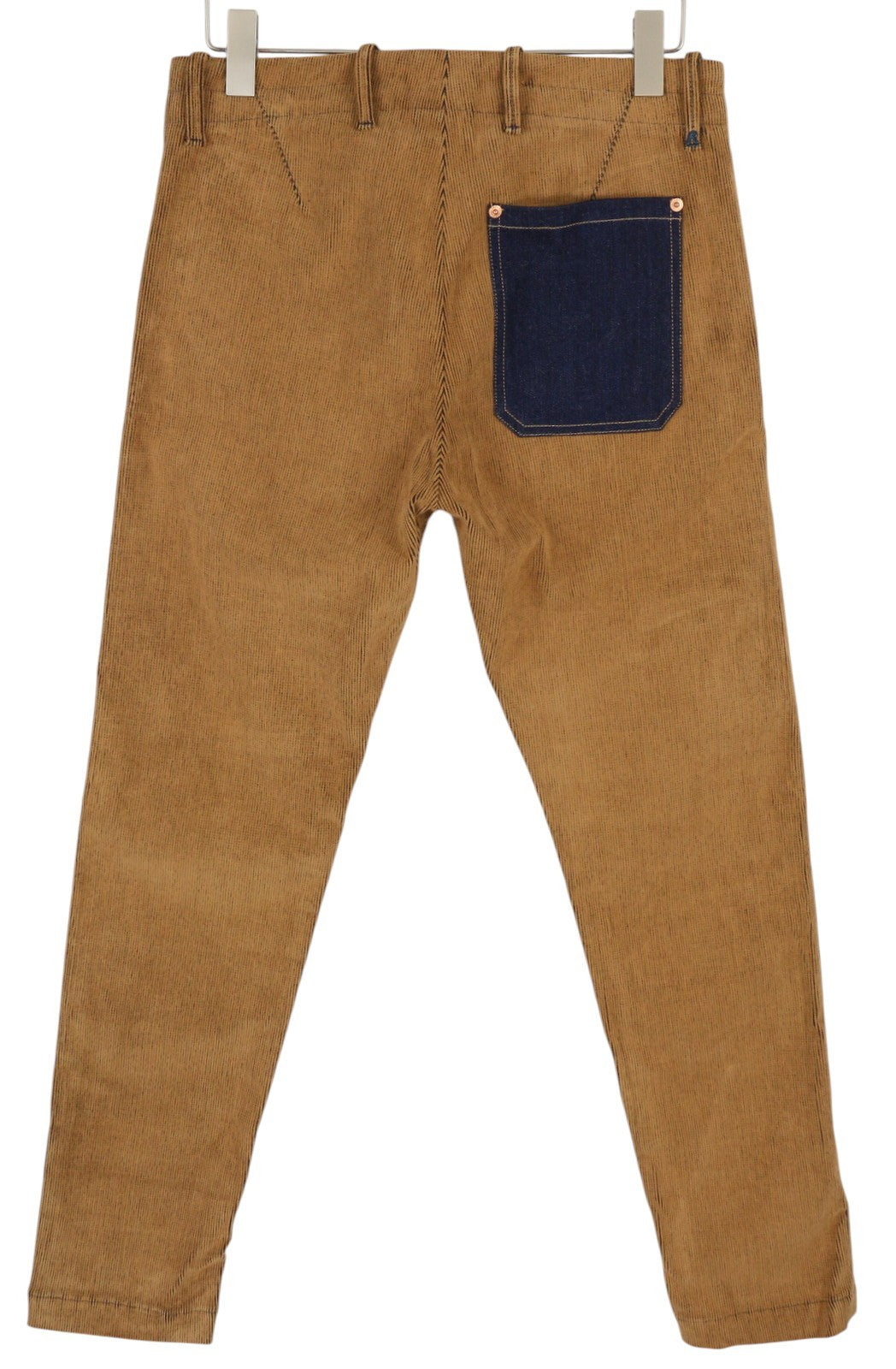 REPLAY M9735 Men Trousers W30/L30 Brown Corduroy Slim Fit Button Fly Casual