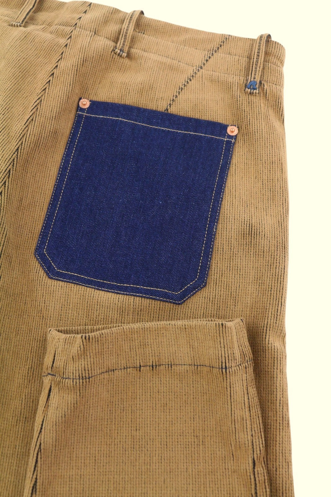 REPLAY M9735 Men Trousers W30/L30 Brown Corduroy Slim Fit Button Fly Casual