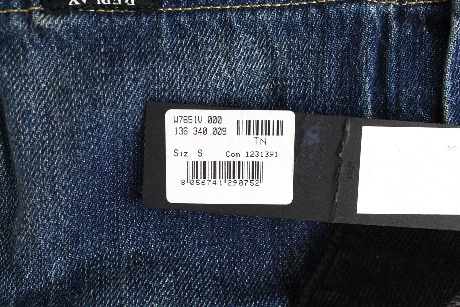 REPLAY Women's S Jacket Cropped Casual Blue Denim Cotton Wash Collared Button