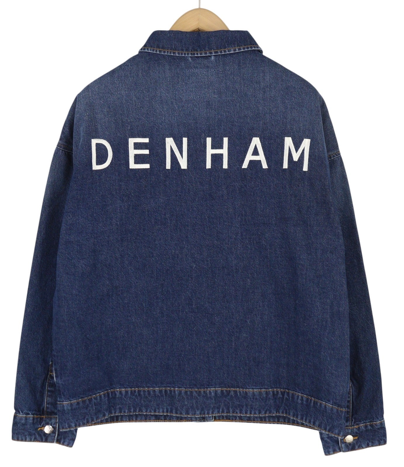 DENHAM Century Trucker Women Jacket M Denim Blue Washed Oversized Button-Up
