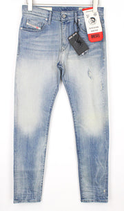 DIESEL D-Strukt 081AP Men's W29/L32 Jeans Distressed Tapered Slim Stretch Blue