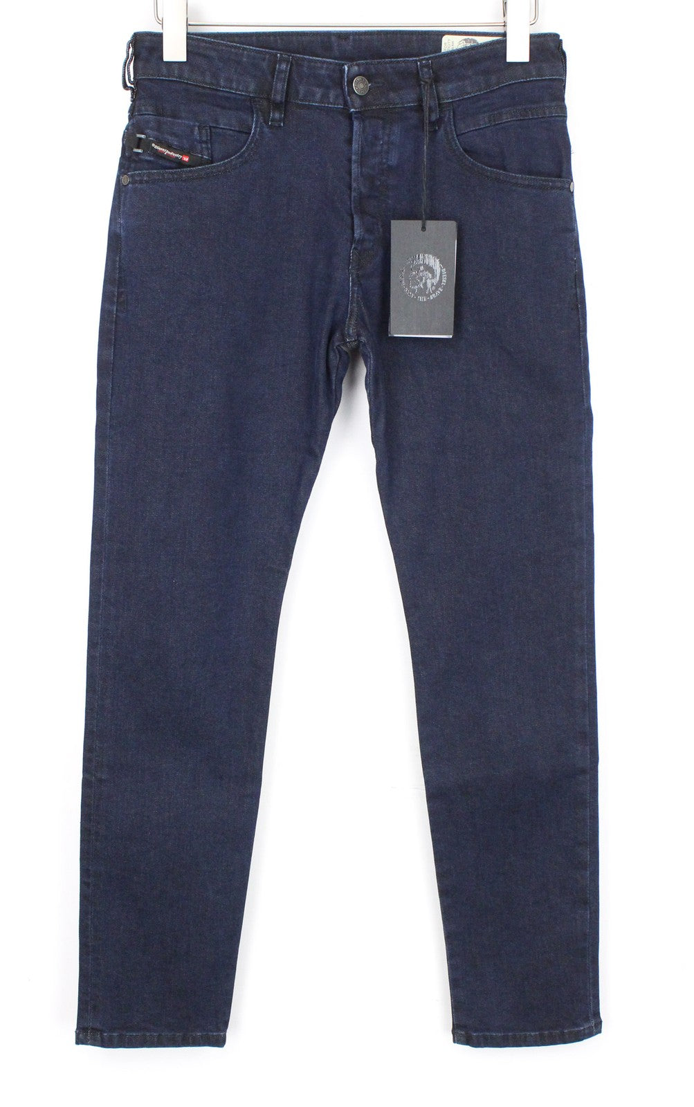 DIESEL D-Bazer 084LC Men's W27/L30 Jeans Dark Blue Tapered Stretch Button-Fly