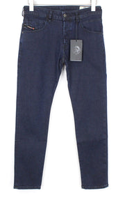 DIESEL D-Bazer 084LC Men's W27/L30 Jeans Dark Blue Tapered Stretch Button-Fly