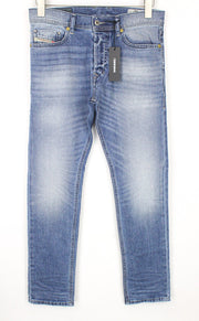 DIESEL Tepphar 0842H Men's W27/L30 Jeans Slim Carrot Fit Button Light Blue