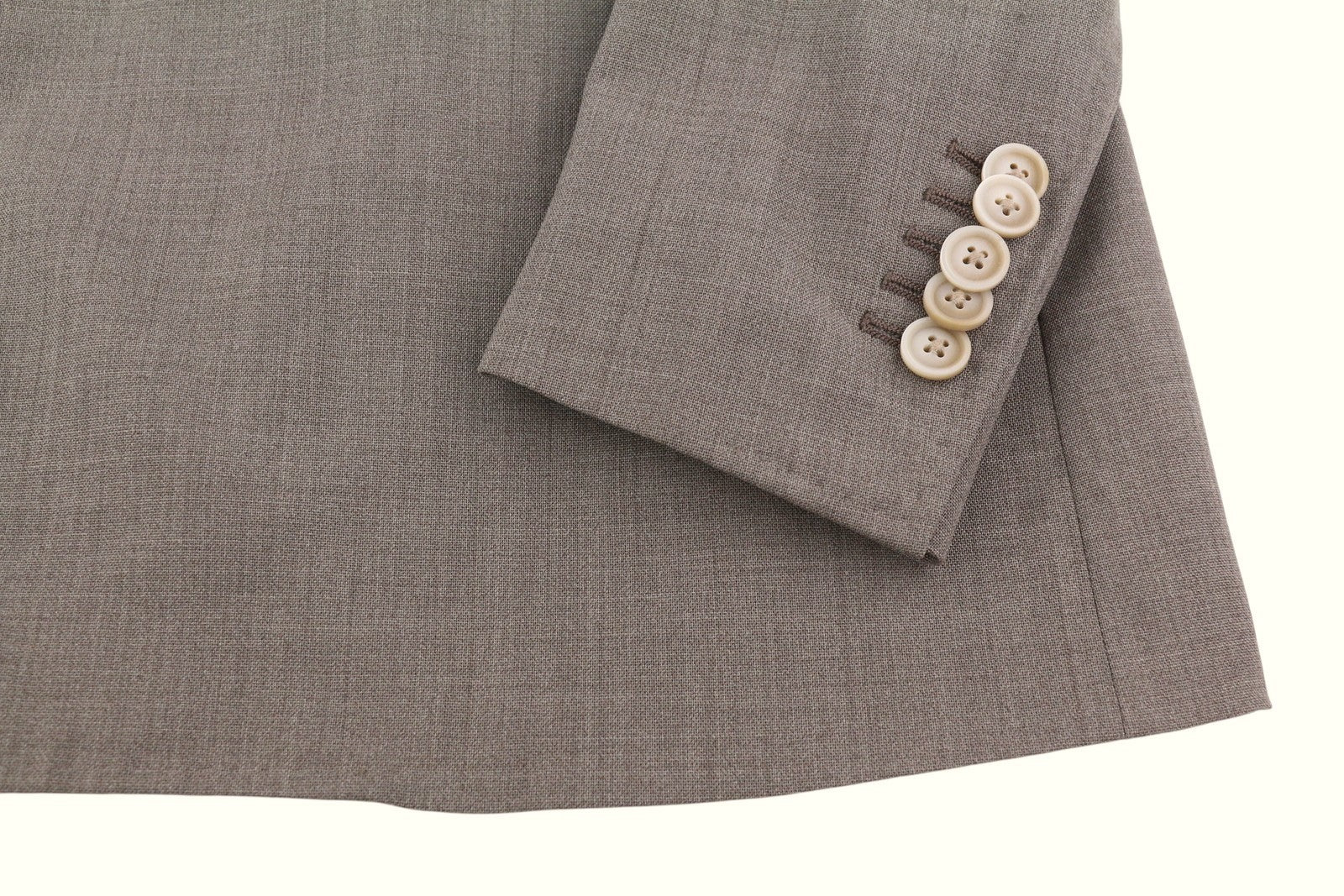 SUITSUPPLY La Spalla Men Blazer UK34S Brown Wool Double-Breasted Peak Lapel