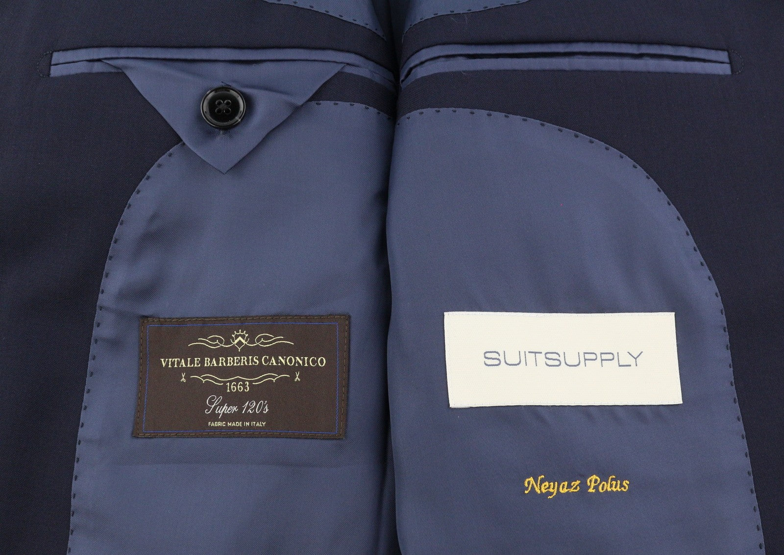 SUITSUPPLY La Spalla Men Suit UK36S / W27 Blue Wool Single-Breasted 2 Piece