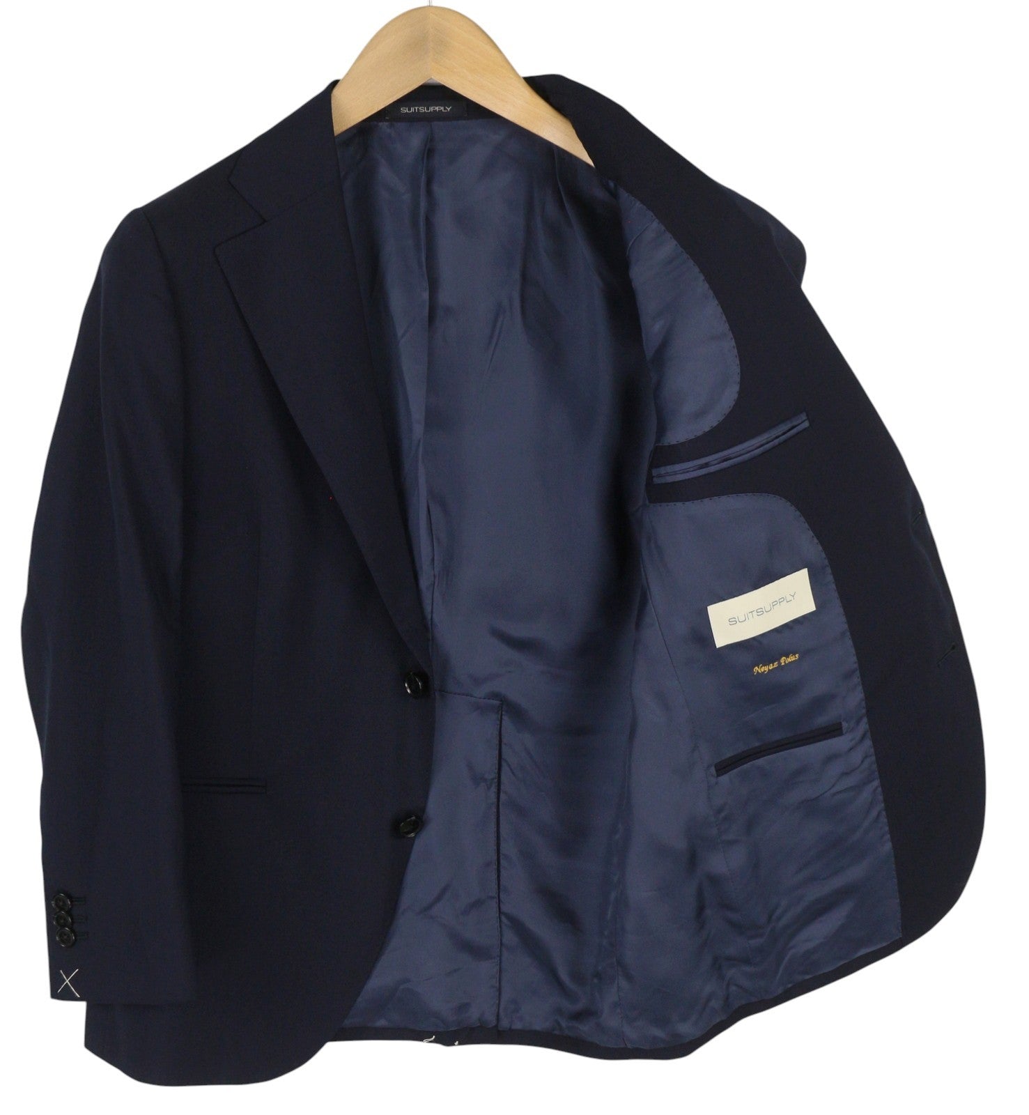 SUITSUPPLY La Spalla Men Suit UK36S / W27 Blue Wool Single-Breasted 2 Piece