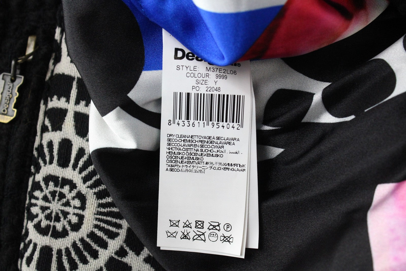 DESIGUAL L'Adoration Women's EU38 Coat Mid-Length Black Wool Designer Blend