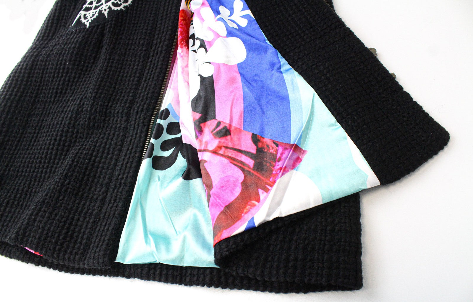 DESIGUAL L'Adoration Women's EU38 Coat Mid-Length Black Wool Designer Blend