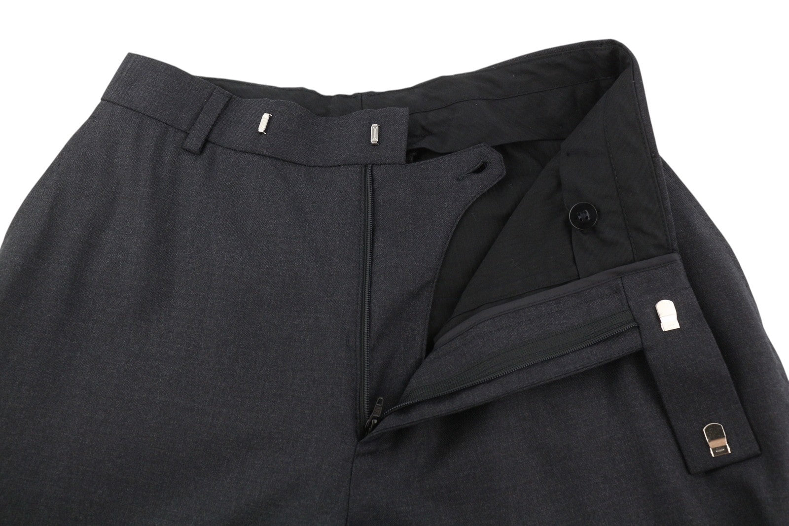 SUITSUPPLY La Spalla Men Suit UK36R Dark Grey Wool Peak Lapel Single-Breasted