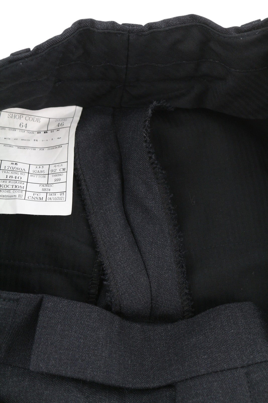 SUITSUPPLY La Spalla Men Suit UK36R Dark Grey Wool Peak Lapel Single-Breasted