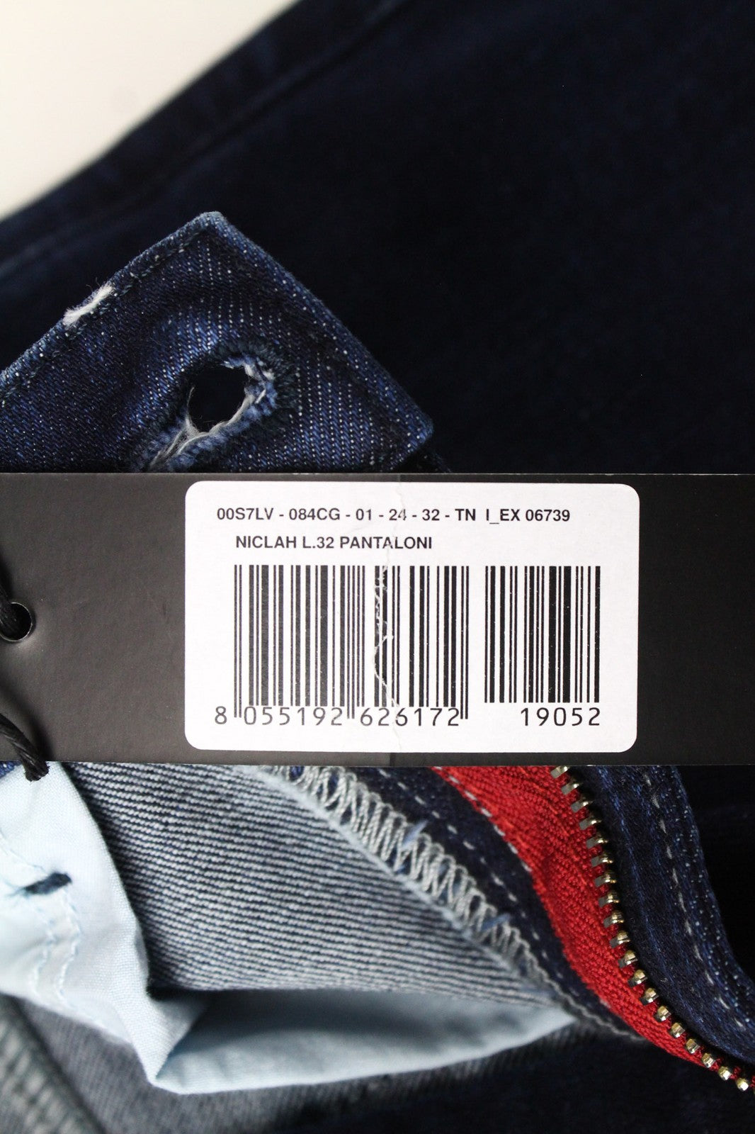 DIESEL Niclah 084CG Women's W24/L32 Jeans Straight Fit Stretch Blue Cotton Girls