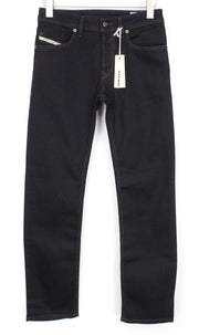 DIESEL Waykee 0886Z Men's W27/L32 Jeans Straight Fit Regular Stretch Black