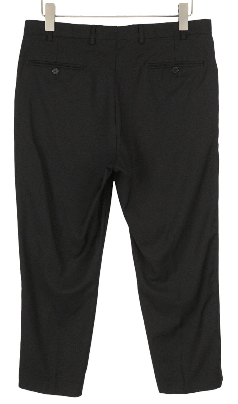 SUITSUPPLY La Spalla Men Suit UK42R / W34 Black Wool Peak Flat Front 2 Pieces