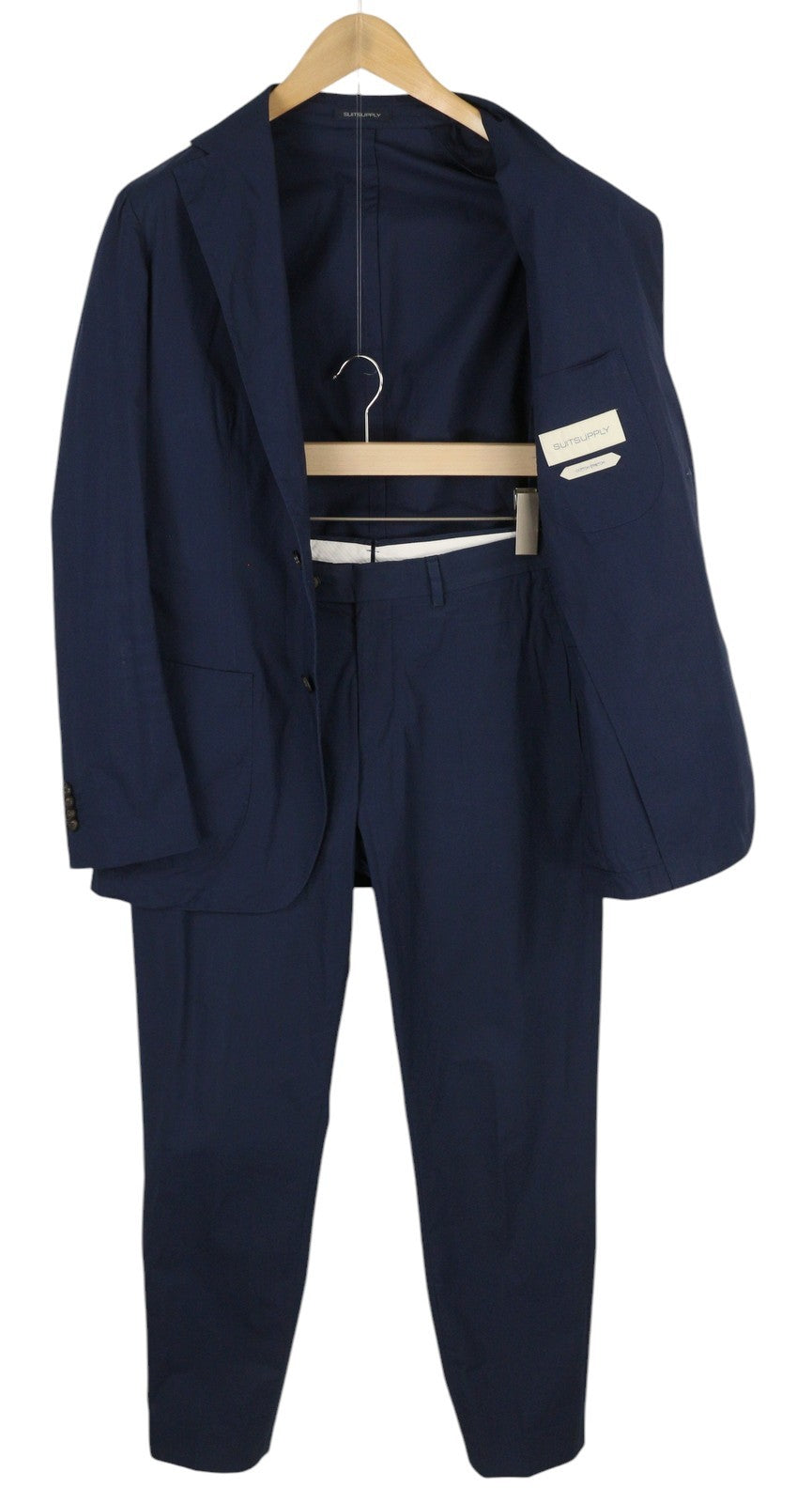 SUITSUPPLY Havana Patch Unconstructed UL Soho Men Suit UK40R / W32 Blue 2 Piece