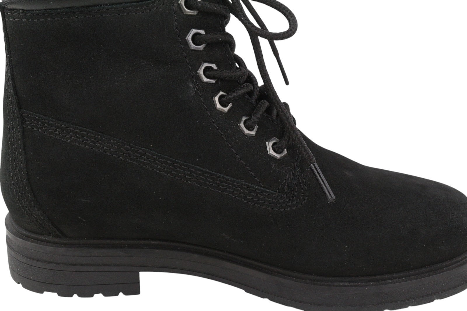 TIMBERLAND Women Boots EU37.5 Black Leather Waterproof Shearling Lined Winter