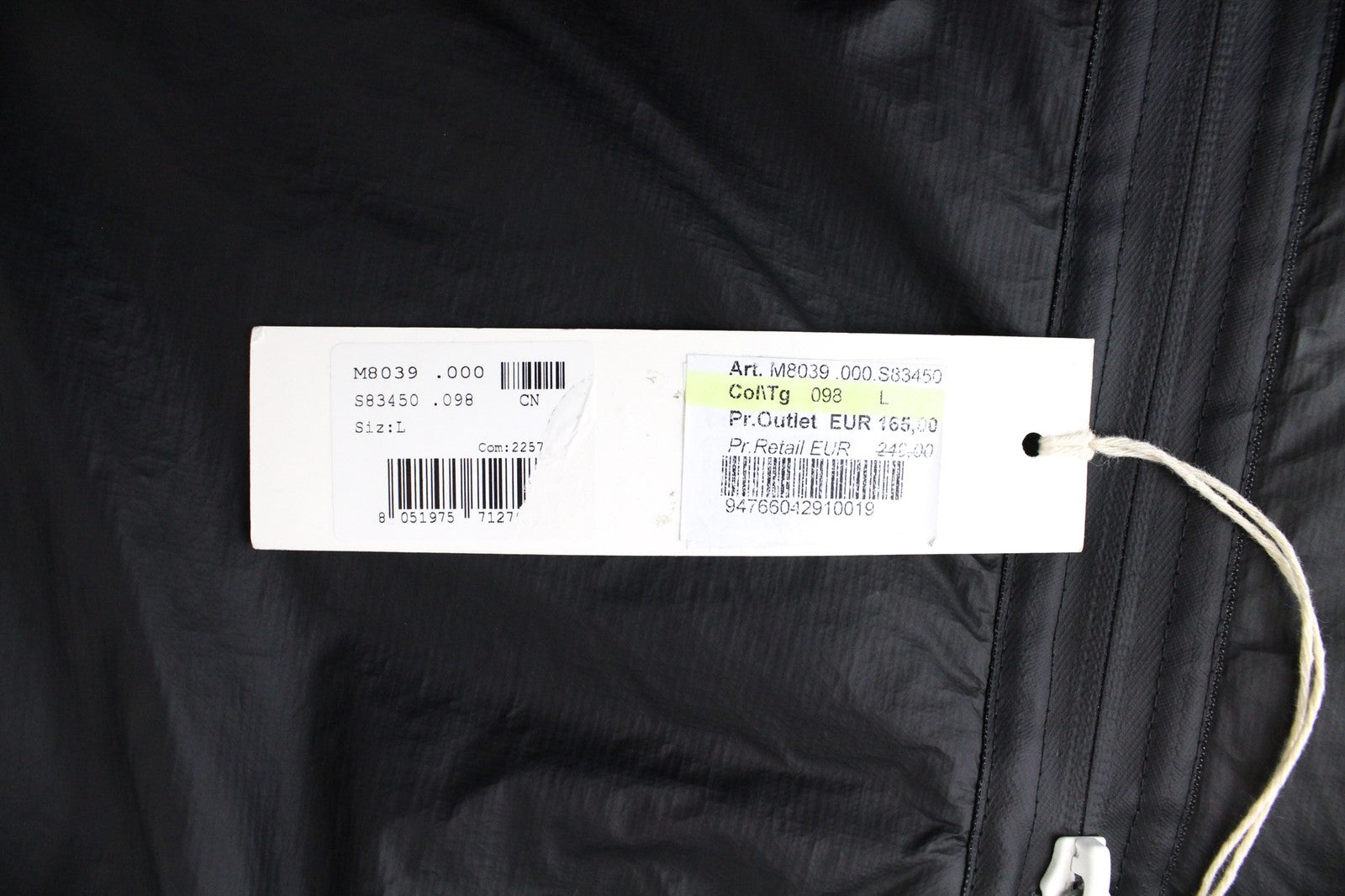 REPLAY Men's Black Bomber Jacket L Lined Patched Logo Rib Knit Trim