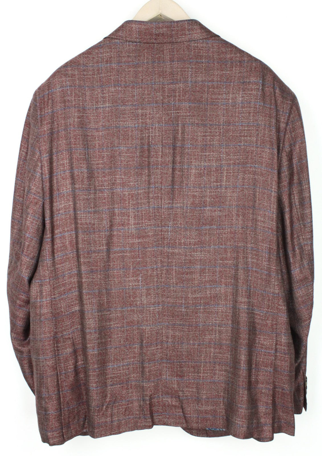 „SUITSUPPLY Lazio“ raudonas vyriškas švarkas, 34 dydžio, aptemptas, languotas, bambukinis oficialios suknelės modelis 