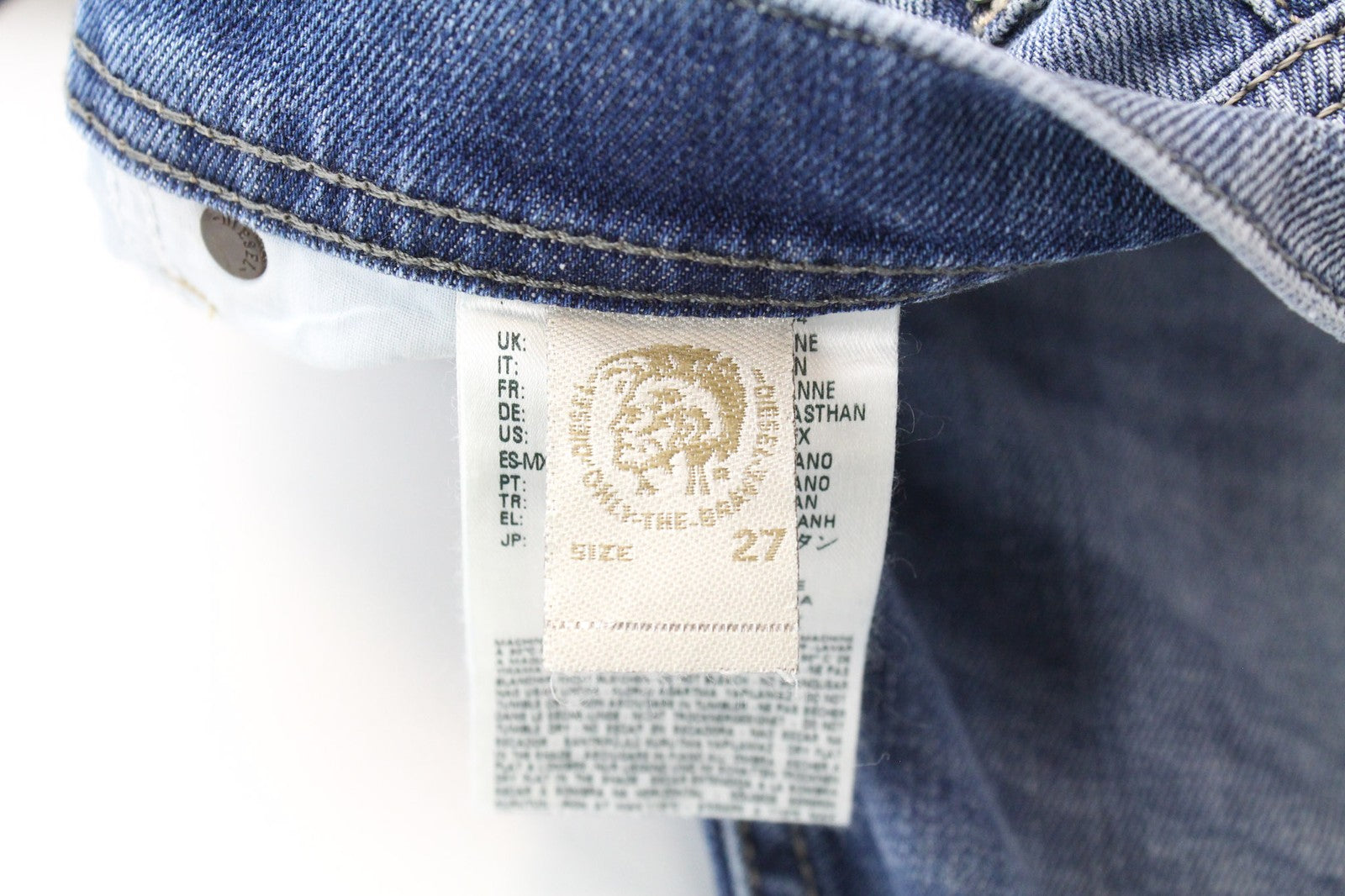 DIESEL Tepphar 0842H W27/L32 Boys Blue Carrot Slim Jeans Button Fly