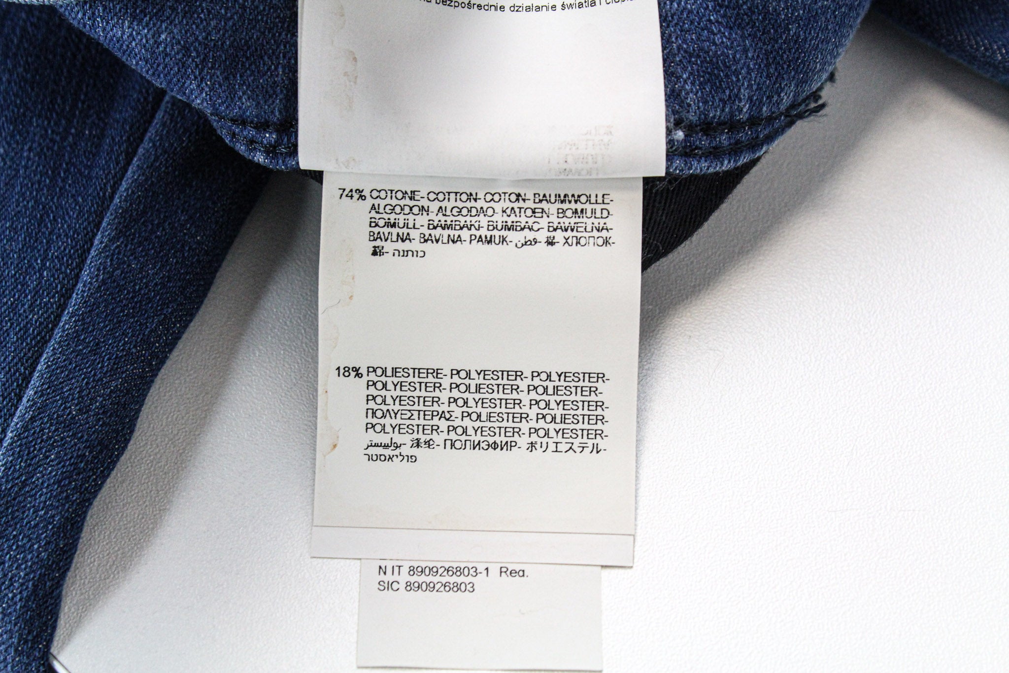 REPLAY Anbass W29/L34 Men's Slim Hyperflex Blue Twill Jeans Zipped Leg