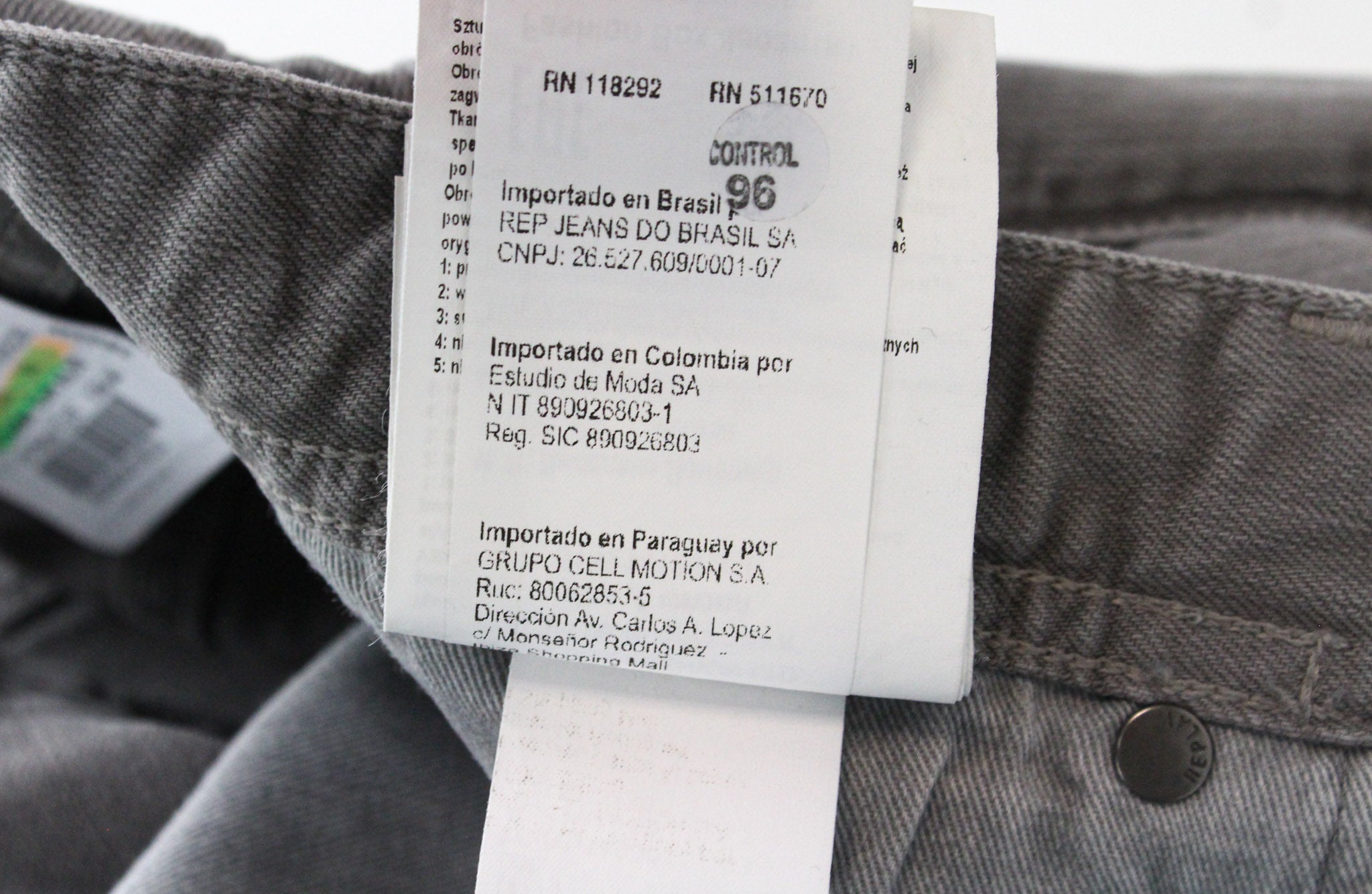 REPLAY Grover W30/L34 Grey Twill Straight Fit Stretch Jeans Button Fly