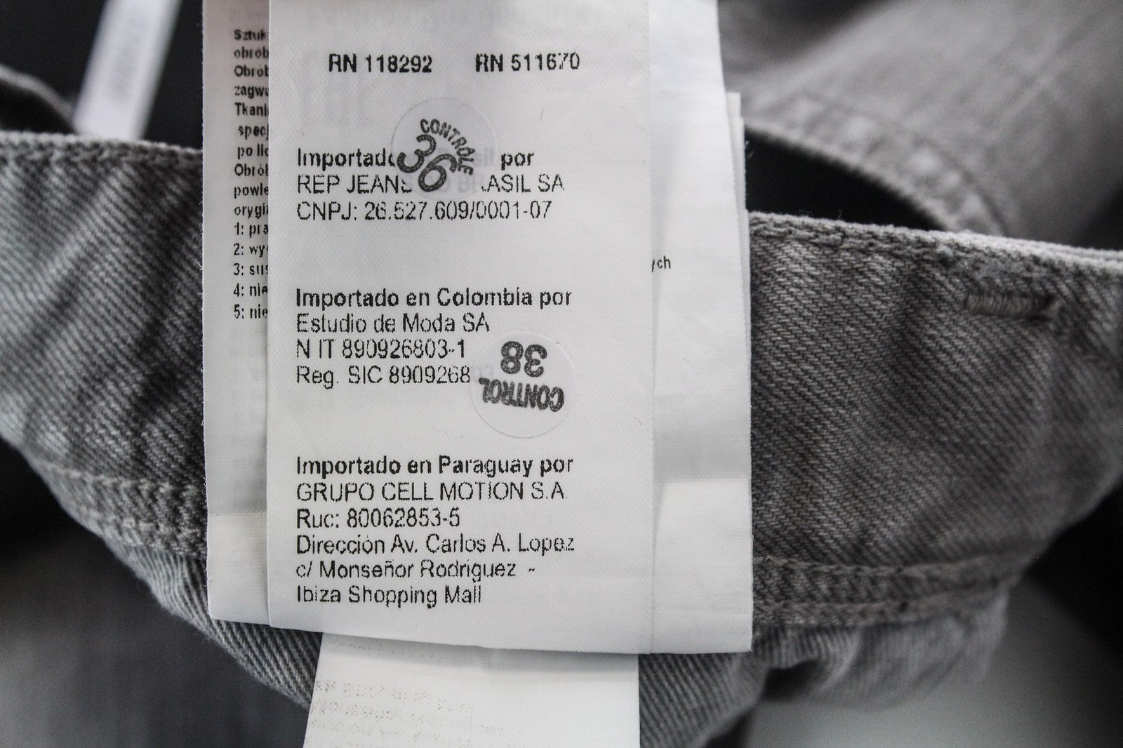 REPLAY Anbass Men's Jeans W31/L34 Grey Slim Cotton Denim 5-Pocket Stretch Fit