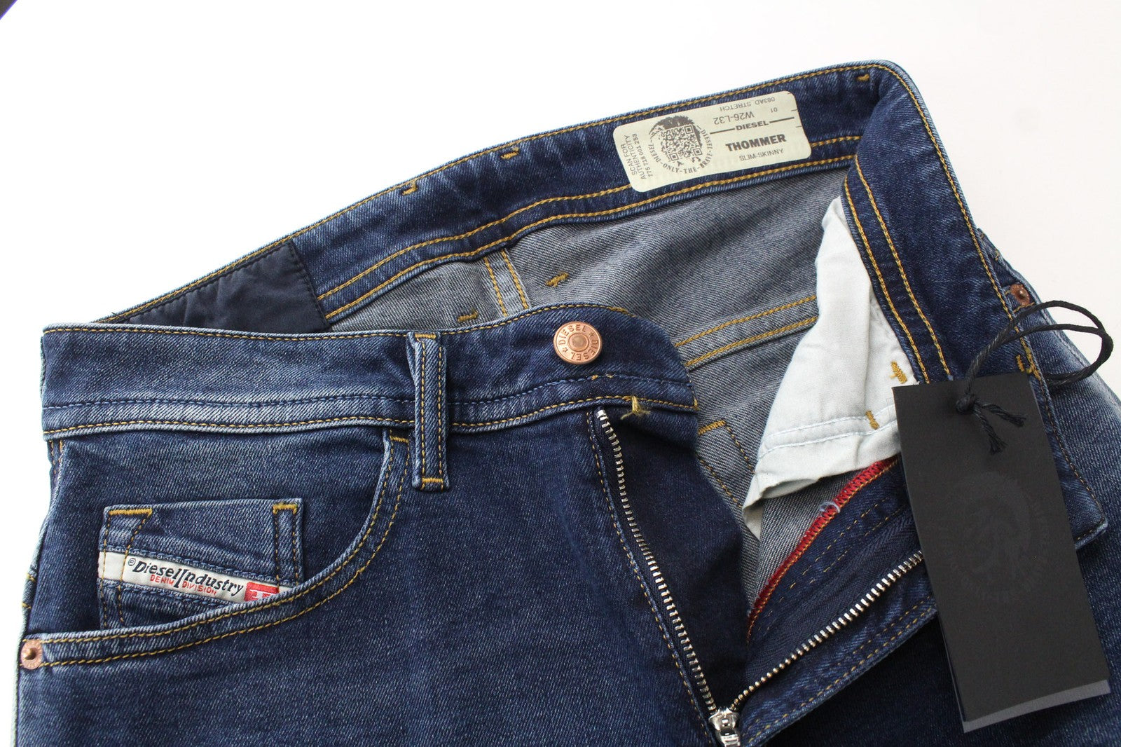 DIESEL Thommer 083AD Men's Jeans W26/L32 Skinny Carrot Boys Fit Blue Stretch