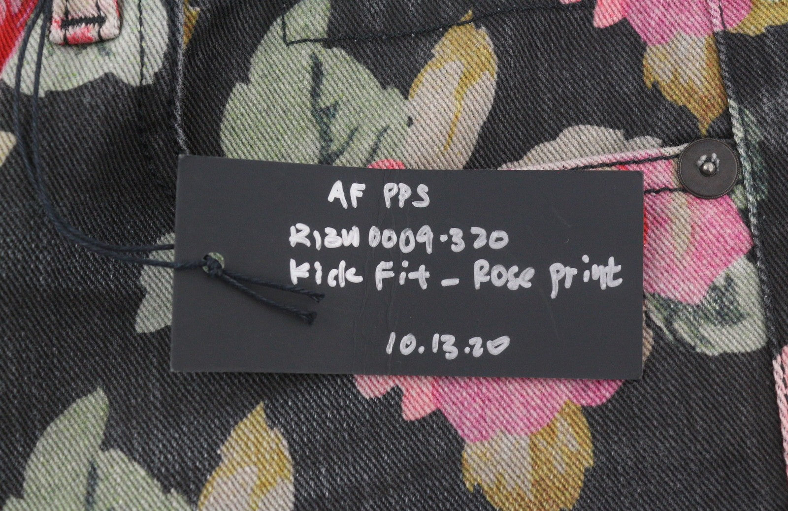 R13 Kick Fit Women Jeans 27 Rose Print Slim Straight Fit Ankle Cropped Zip Fly