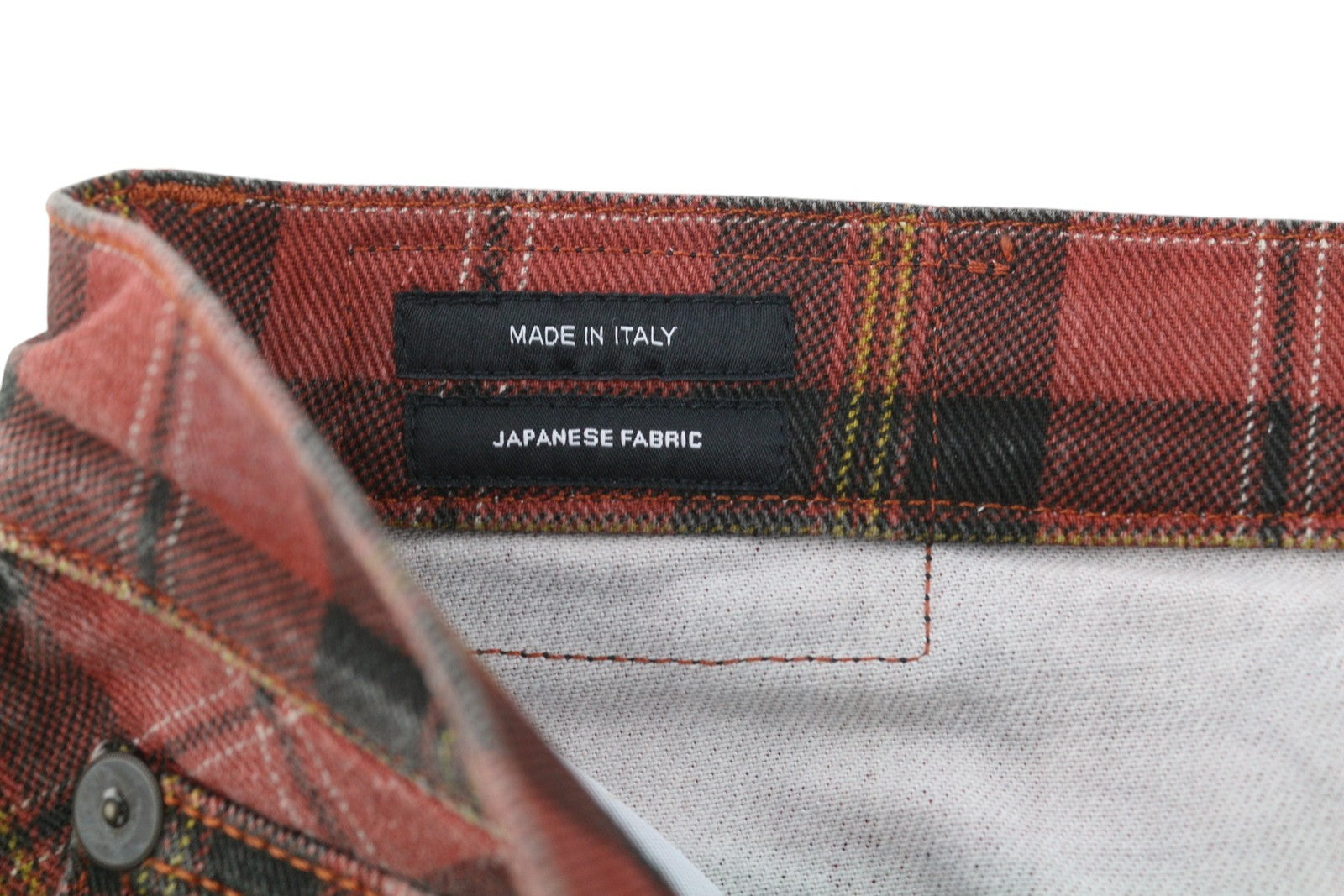 R13 Tailored Drop Women Trousers 27 Ash Red Plaid Ankle Length Relaxed RRP€710