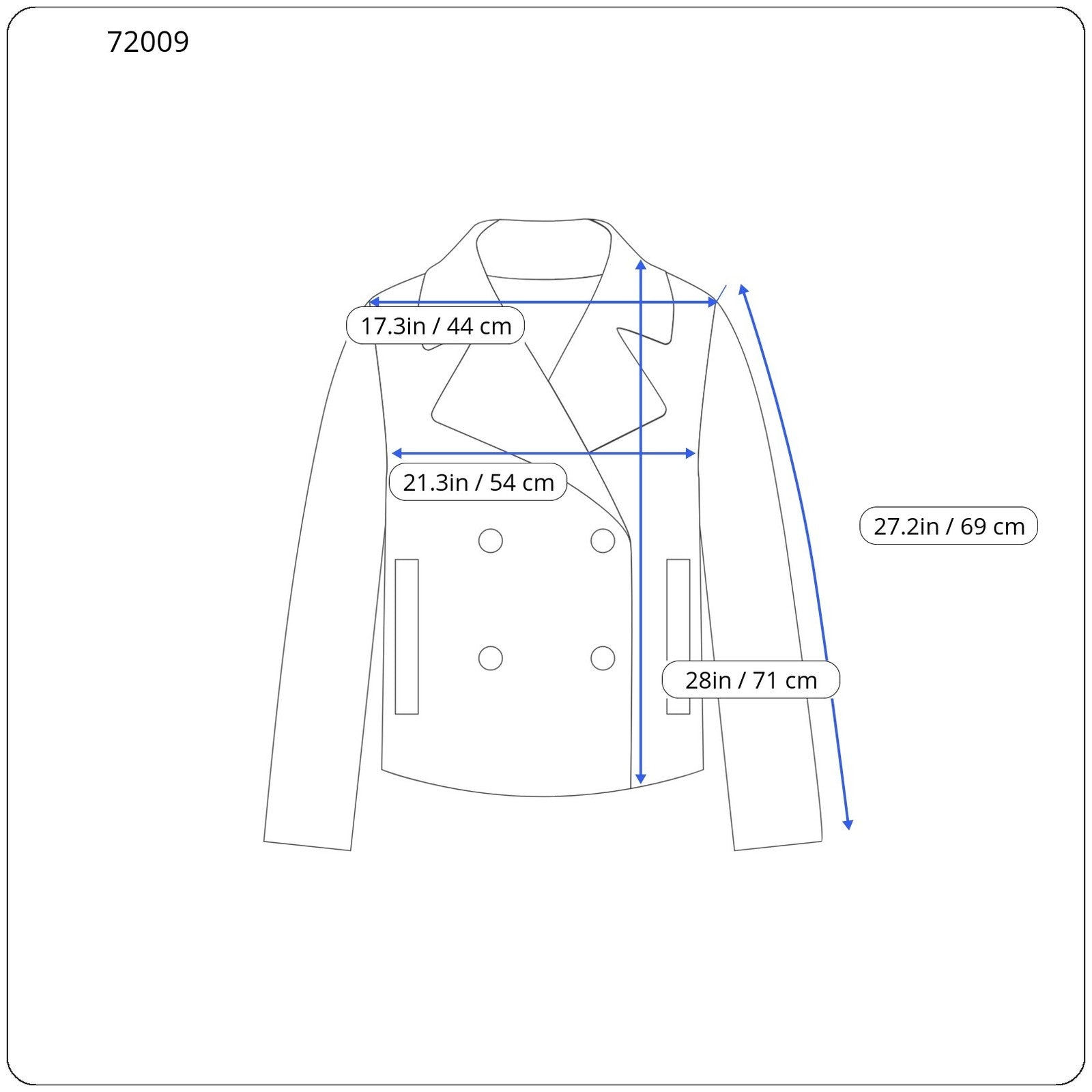 REPLAY Men's Jacket L Navy Blue Wool Blend Lined Double-Breast Casual Fit