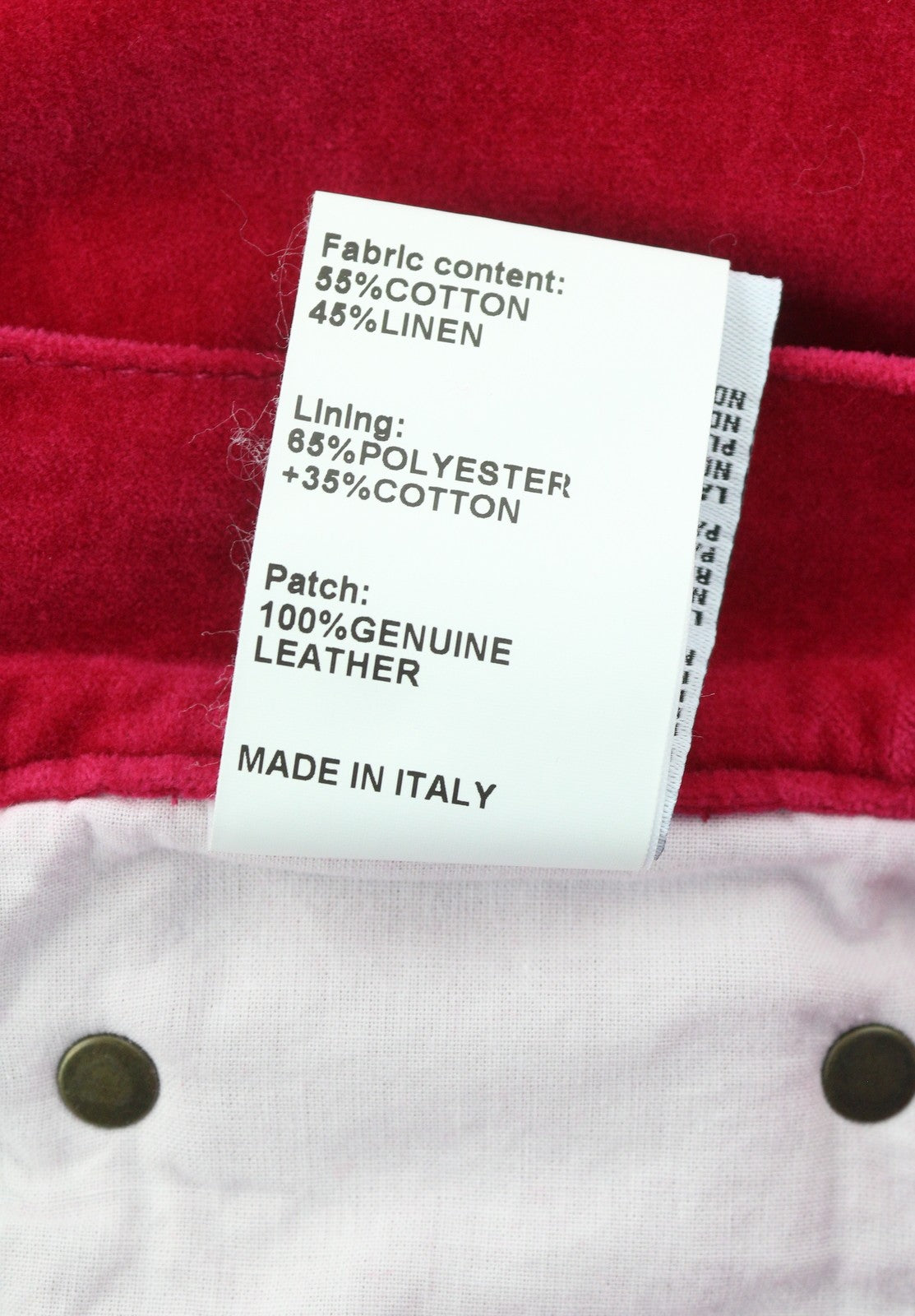 R13 Boyfriend Women Trousers 26 Raspberry Velvet Linen Blend Ankle Cropped Pink