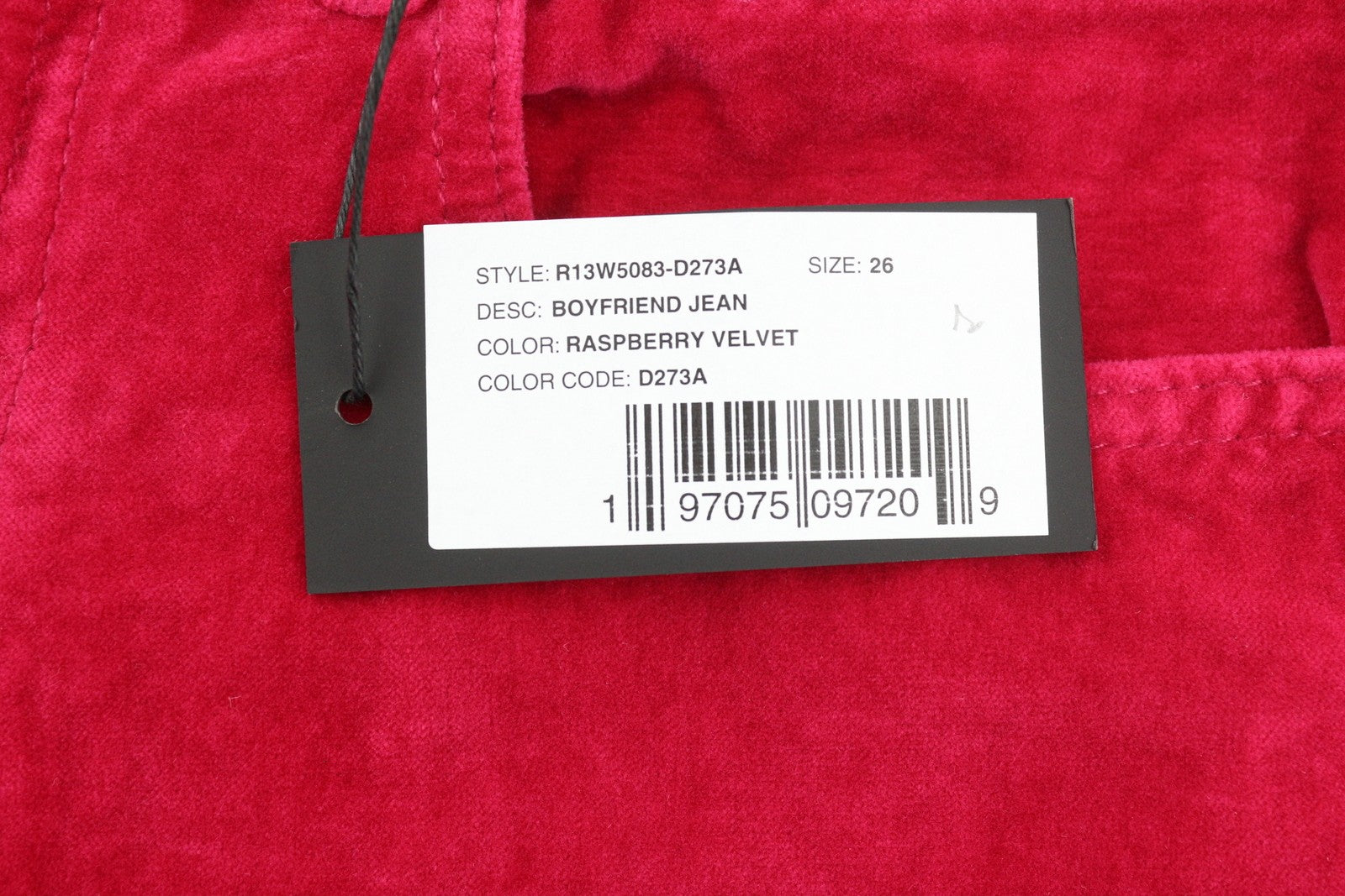 R13 Boyfriend Women Trousers 26 Raspberry Velvet Linen Blend Ankle Cropped Pink